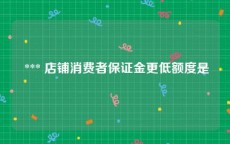  *** 店铺消费者保证金更低额度是