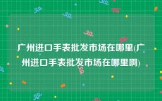 广州进口手表批发市场在哪里(广州进口手表批发市场在哪里啊)