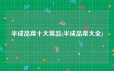 半成品菜十大菜品(半成品菜大全)