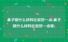 鼻子做什么材料比较好一点(鼻子做什么材料比较好一点呢)