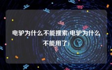 电驴为什么不能搜索(电驴为什么不能用了)