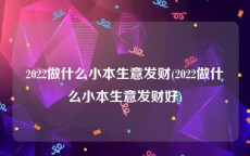 2022做什么小本生意发财(2022做什么小本生意发财好)