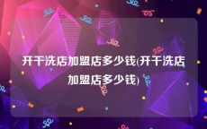 开干洗店加盟店多少钱(开干洗店加盟店多少钱)