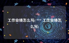 工作业绩怎么写( *** 工作业绩怎么写)