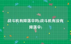 战斗机有降落伞吗(战斗机有没有降落伞)