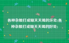 各种杂粮打成糊天天喝的坏处(各种杂粮打成糊天天喝的好处)