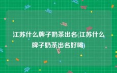江苏什么牌子奶茶出名(江苏什么牌子奶茶出名好喝)