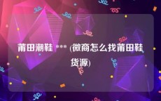 莆田潮鞋 *** (微商怎么找莆田鞋货源)