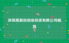深圳高新投创业投资有限公司杨凯