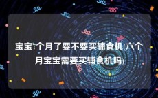 宝宝7个月了要不要买辅食机(六个月宝宝需要买辅食机吗)