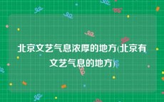 北京文艺气息浓厚的地方(北京有文艺气息的地方)