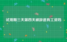 试用期三天第四天被辞退有工资吗