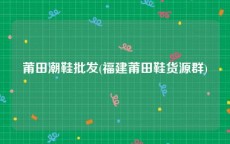 莆田潮鞋批发(福建莆田鞋货源群)