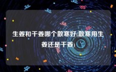 生姜和干姜哪个散寒好(散寒用生姜还是干姜)