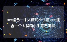 2022适合一个人做的小生意(2022适合一个人做的小生意有哪些)