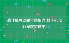 战斗机可以跳伞逃生吗(战斗机飞行员跳伞逃生)