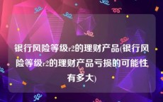 银行风险等级r2的理财产品(银行风险等级r2的理财产品亏损的可能性有多大)