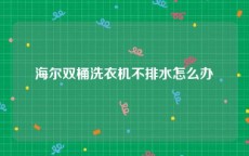 海尔双桶洗衣机不排水怎么办