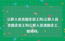 公职人员含国企员工吗(公职人员含国企员工吗公职人员含国企工程师吗)