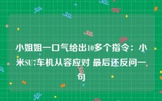小姐姐一口气给出10多个指令：小米SU7车机从容应对 最后还反问一句
