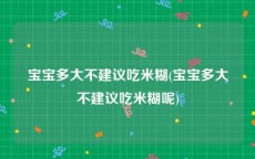 宝宝多大不建议吃米糊(宝宝多大不建议吃米糊呢)