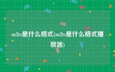 m2ts是什么格式(m2ts是什么格式播放器)