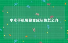 小米手机屏幕变成灰色怎么办