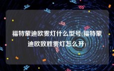 福特蒙迪欧雾灯什么型号(福特蒙迪欧致胜雾灯怎么开)