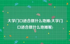 大学门口适合摆什么地摊(大学门口适合摆什么地摊呢)