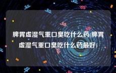 脾胃虚湿气重口臭吃什么药(脾胃虚湿气重口臭吃什么药最好)