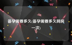 备孕需要多久(备孕需要多久同房一次)