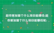 超市里加盟个什么项目能赚钱(超市里加盟个什么项目能赚钱呢)