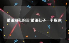 莆田潮鞋购买(莆田鞋子一手货源)