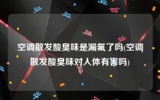 空调散发酸臭味是漏氟了吗(空调散发酸臭味对人体有害吗)