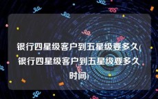 银行四星级客户到五星级要多久(银行四星级客户到五星级要多久时间)