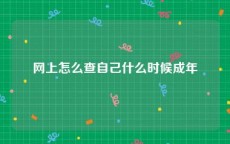 网上怎么查自己什么时候成年