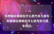 东西湖社保局在什么地方坐几路车(东西湖社保局在什么地方坐几路车到达)