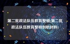 第二批政法队伍教育整顿(第二批政法队伍教育整顿剖析材料)