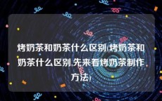 烤奶茶和奶茶什么区别(烤奶茶和奶茶什么区别,先来看烤奶茶制作方法)