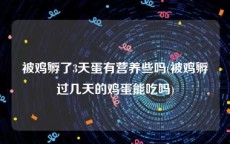 被鸡孵了3天蛋有营养些吗(被鸡孵过几天的鸡蛋能吃吗)