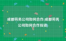 成都劳务公司如何合作(成都劳务公司如何合作投资)