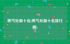 燃气灶前十名(燃气灶前十名排行榜)