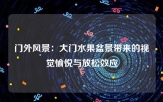 门外风景：大门水果盆景带来的视觉愉悦与放松效应