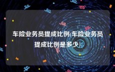 车险业务员提成比例(车险业务员提成比例是多少)