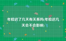 年检迟了几天有关系吗(年检迟几天会不会影响)