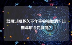 驾照过期多久不年审会被取消？过期年审会罚款吗？