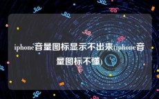 iphone音量图标显示不出来(iphone音量图标不懂)