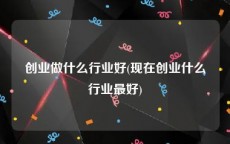 创业做什么行业好(现在创业什么行业最好)