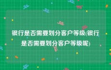 银行是否需要划分客户等级(银行是否需要划分客户等级呢)