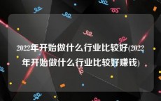 2022年开始做什么行业比较好(2022年开始做什么行业比较好赚钱)